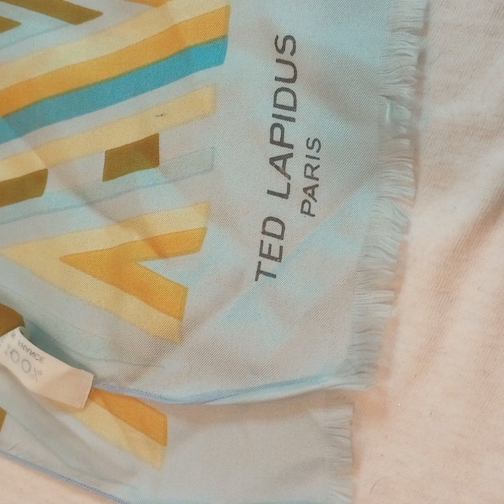 Ted Lapidus Geometric Pattern Scarf - Picture 2 of 7